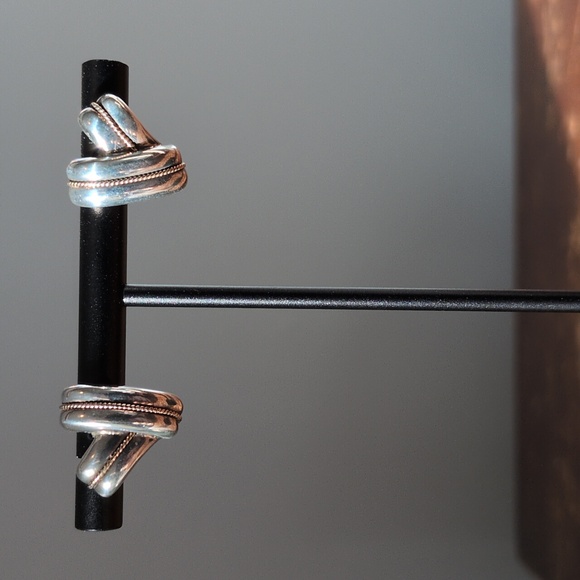 Tiffany & Co. Jewelry - Tiffany and Co. Sterling Silver and 18k Earrings
